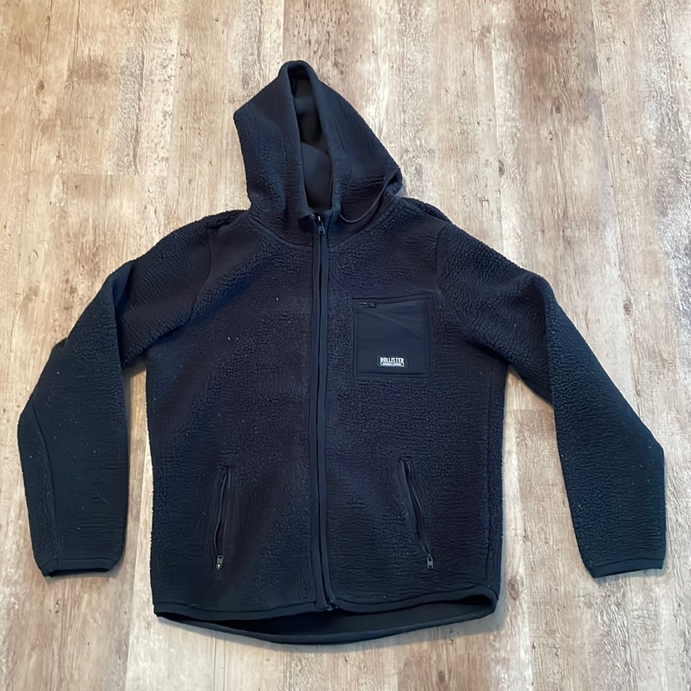 Hollister full zip fleece hoodie L